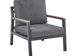 DELIA 4 personers Loungesæt med bord Grå Metal