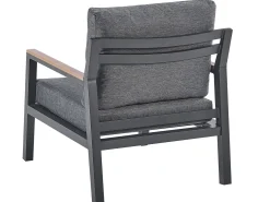 DELIA 4 personers Loungesæt med bord Grå Metal