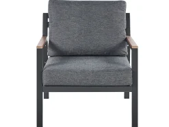 DELIA 4 personers Loungesæt med bord Grå Metal