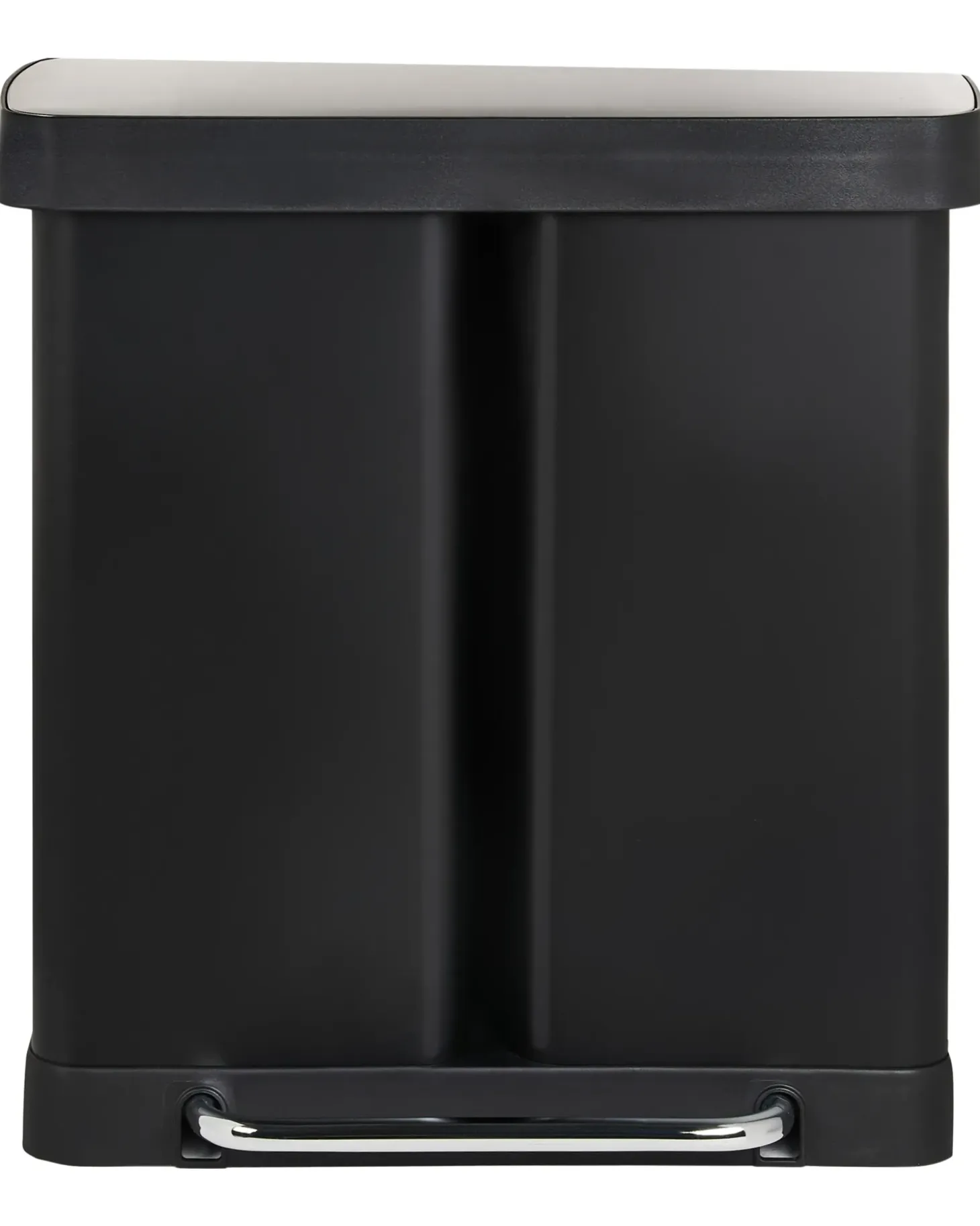 Dobbelt affaldsbeholder med pedal 60 L ECOSORT Metal Sort