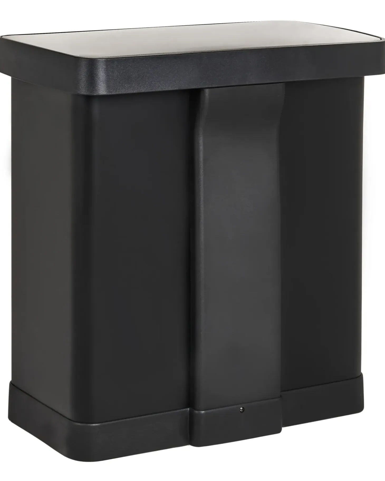 Dobbelt affaldsbeholder med pedal 60 L ECOSORT Metal Sort