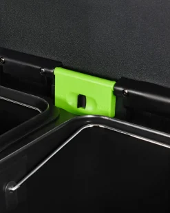 Dobbelt affaldsbeholder med pedal 60 L ECOSORT Metal Lysegrøn