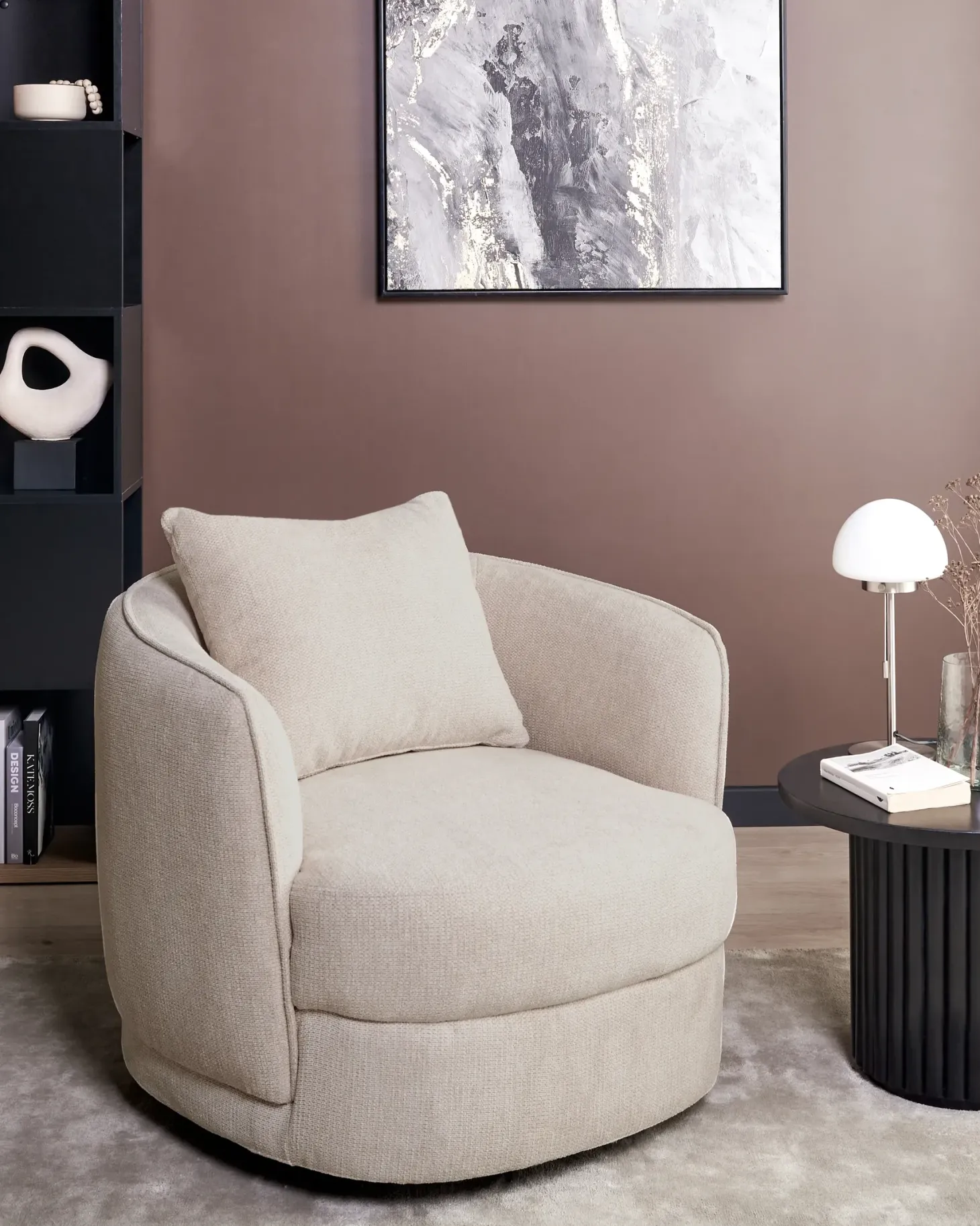 Dreje stol ANDALEN Lys Beige