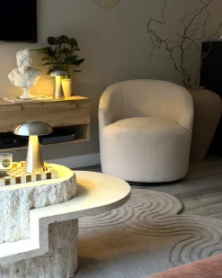 Dreje stol DAVIK Boucle Beige