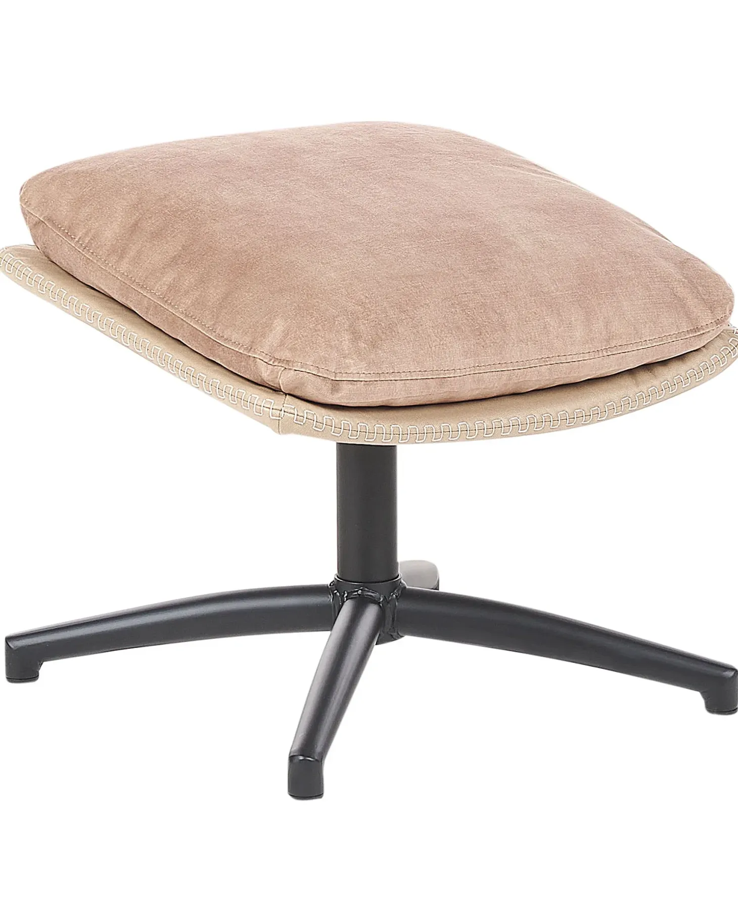 Dreje stol EIDE med fodskammel Velour Sand Beige