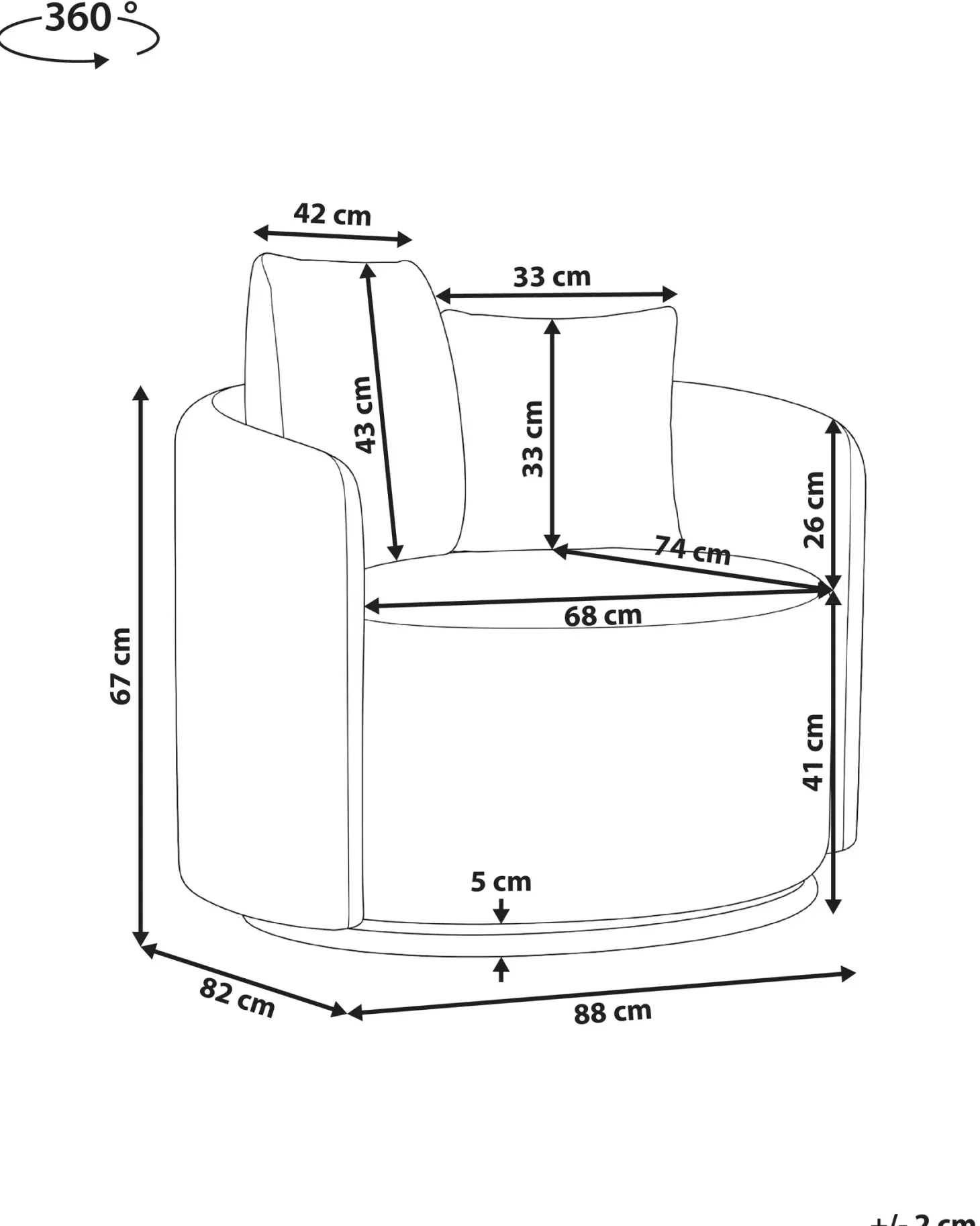 Dreje stol ENNORA Beige
