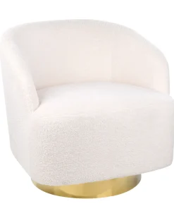 Dreje stol LAVIK Boucle Cremehvid