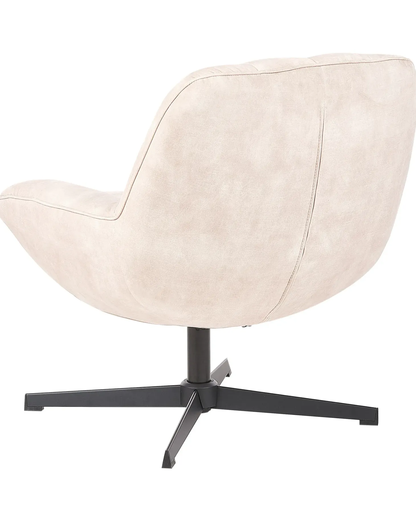 Dreje stol LIA med fodskammel Velour Beige