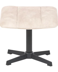 Dreje stol LIA med fodskammel Velour Beige