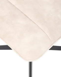 Dreje stol LIA med fodskammel Velour Beige