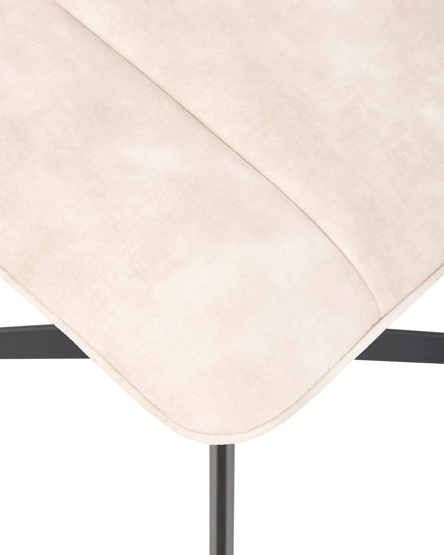 Dreje stol LIA med fodskammel Velour Beige