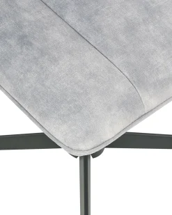 Dreje stol LIA med fodskammel Velour Lysegrå