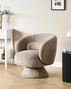 Dreje stol LIEKSA Boucle Beige