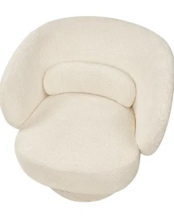 Dreje stol LIEKSA Boucle Cremehvid