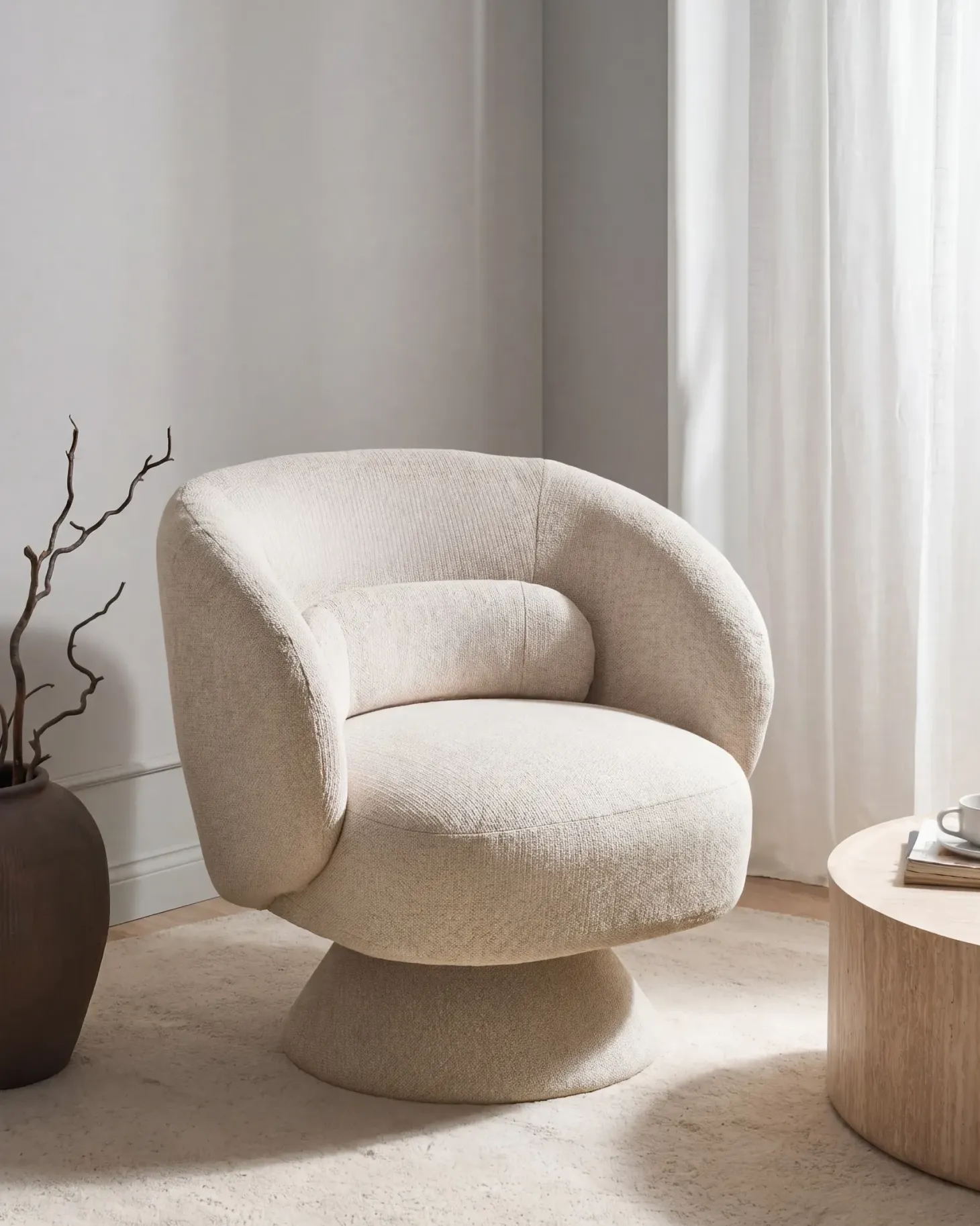 Dreje stol LIEKSA Lys Beige