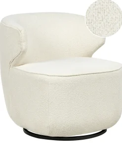 Dreje stol MOLLEBY Boucle Cremehvid