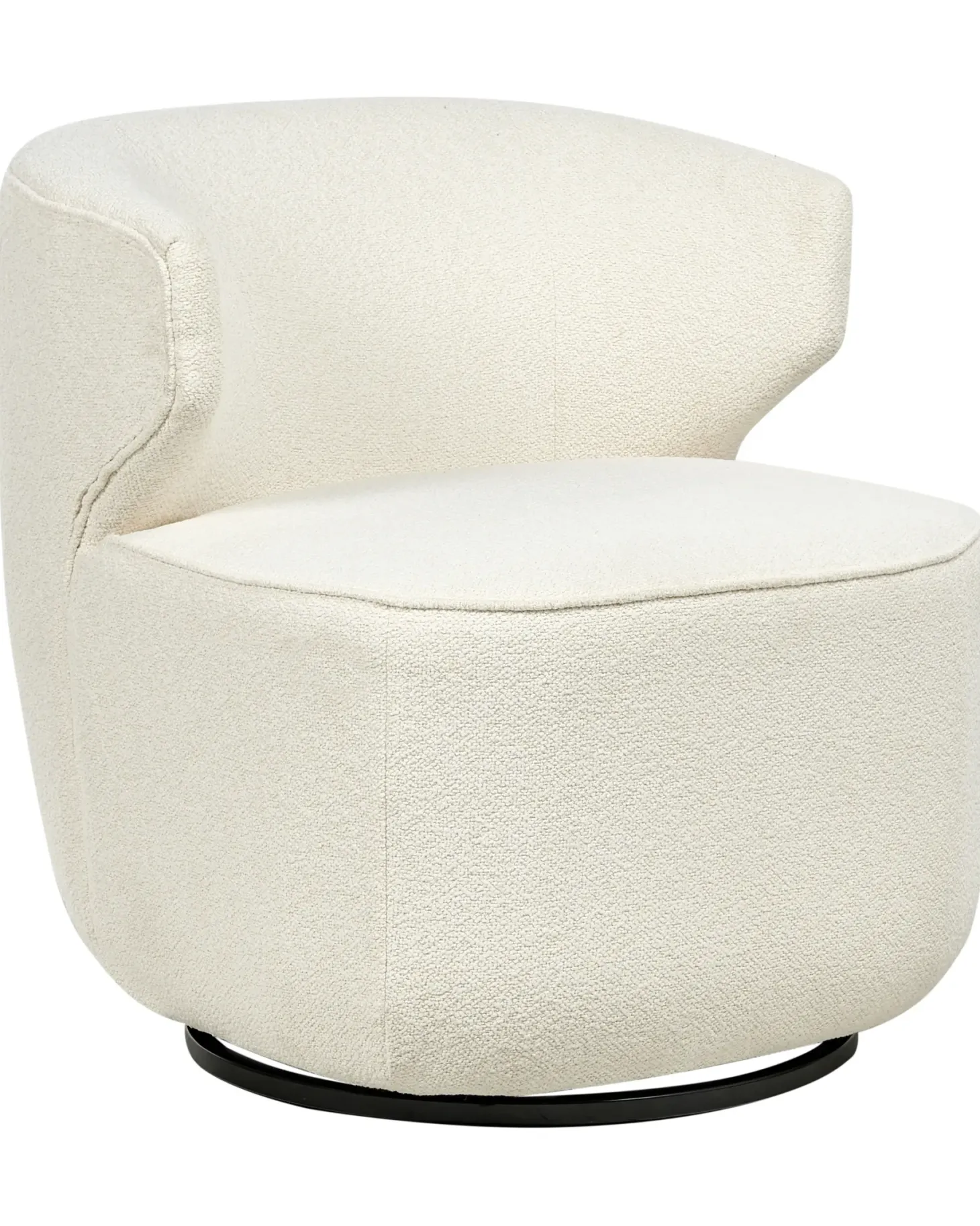 Dreje stol MOLLEBY Boucle Cremehvid