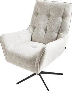 Dreje stol MOLLE II med fodskammel Lys Beige