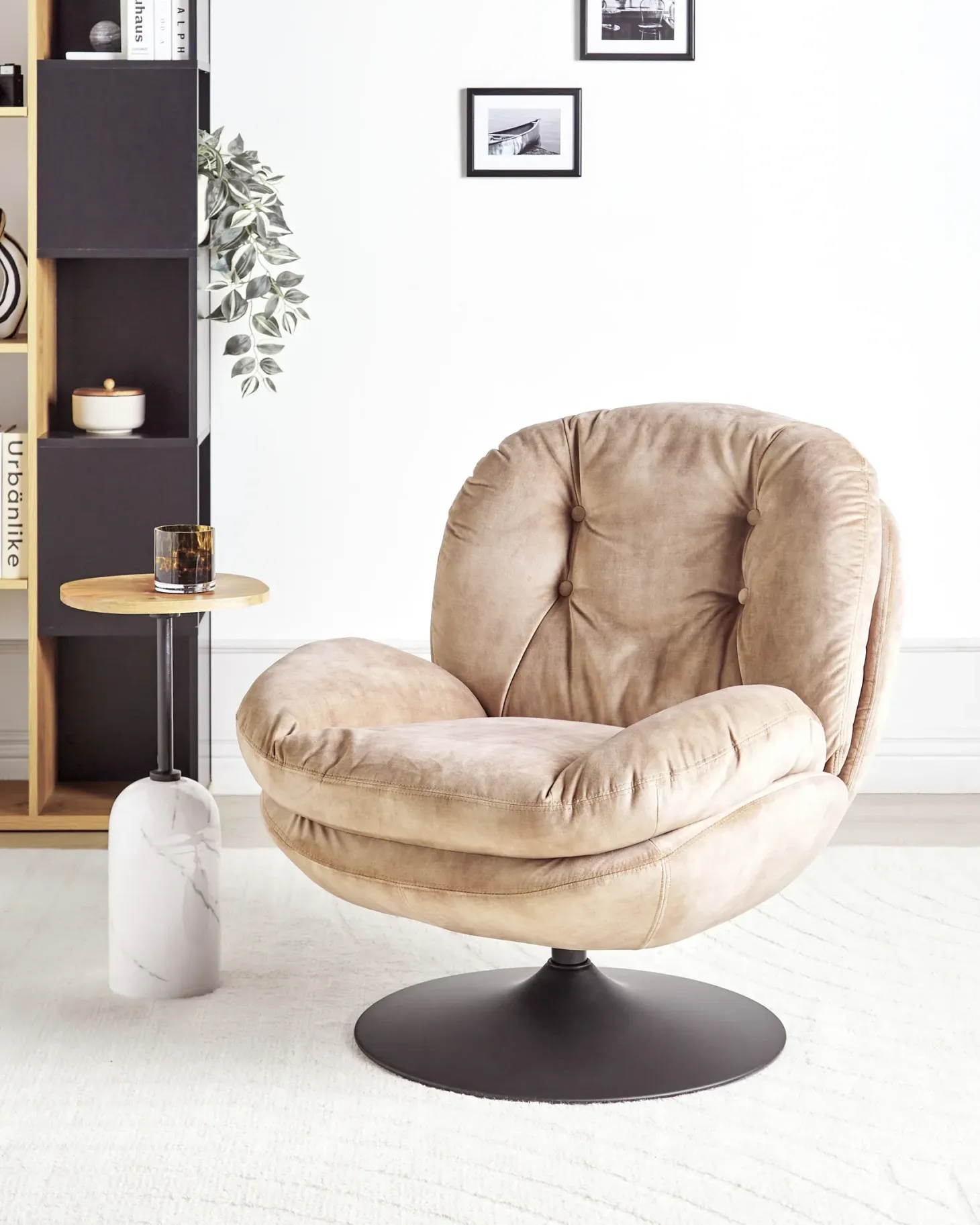 Dreje stol NOLVIK Velour Sand Beige