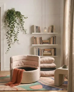 Dreje stol RANDERS med opbevaring Beige