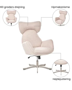 Dreje stol SONDERBY Beige