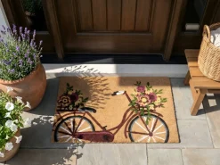 Dørmåtte AVAK Naturlig 50 x 80 cm Cykel Kokos