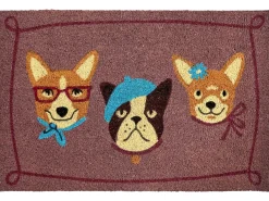 Dørmåtte BABABU Multifarvet 60 x 90 cm Hund Kokos