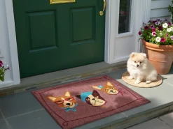 Dørmåtte BABABU Multifarvet 60 x 90 cm Hund Kokos