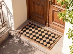 Dørmåtte CARDONA Beige/sort 55 x 120 cm Kokos