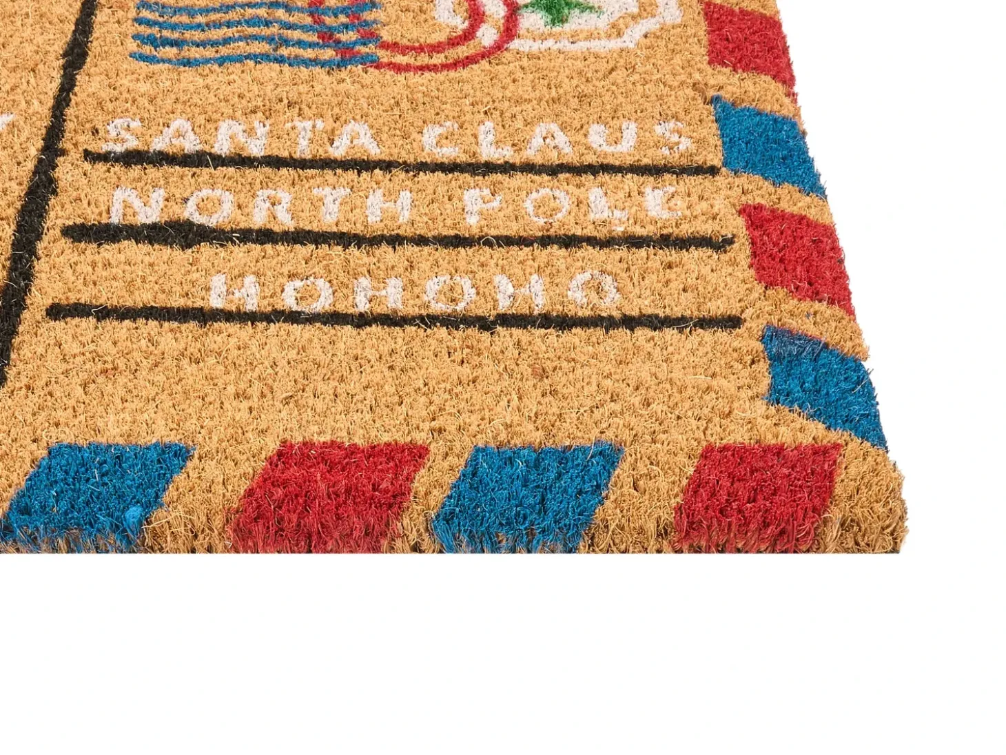 Dørmåtte KATALLA Naturlig 50 x 80 cm Julemønster Kokos