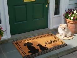 Dørmåtte MARAGANG Naturlig 60 x 90 cm Kat Hund Kokos