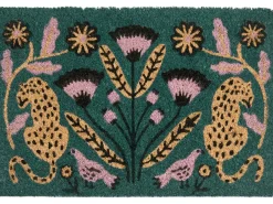 Dørmåtte NAKNEK Multifarvet 50 x 80 cm Fugl Blomst Kat Kokos