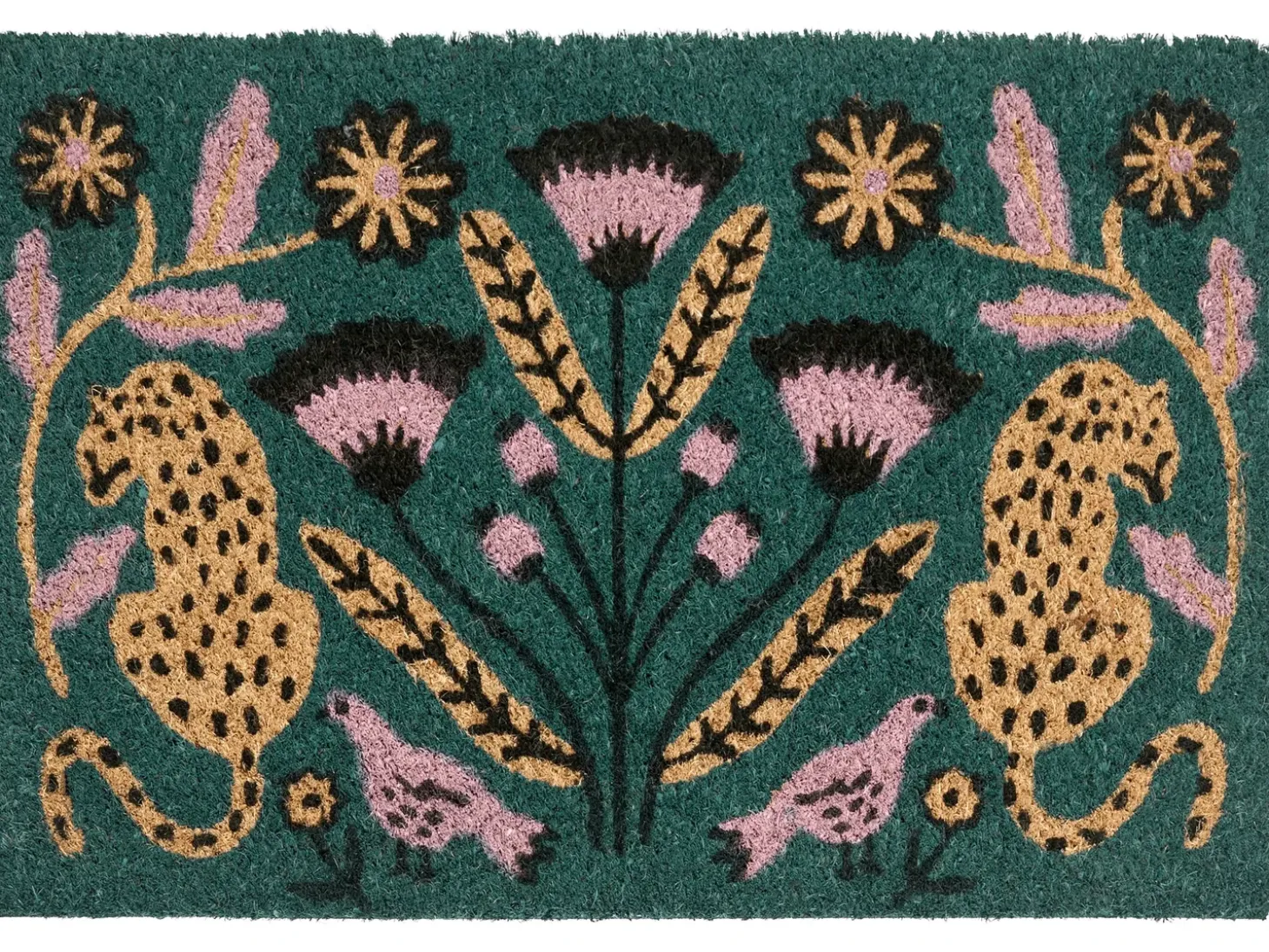 Dørmåtte NAKNEK Multifarvet 50 x 80 cm Fugl Blomst Kat Kokos