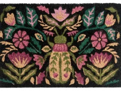 Dørmåtte SELAWIK Multifarvet 50 x 80 cm Blomst Kokos