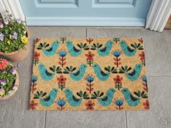 Dørmåtte TANANA Multifarvet 50 x 80 cm Fugl Kokos