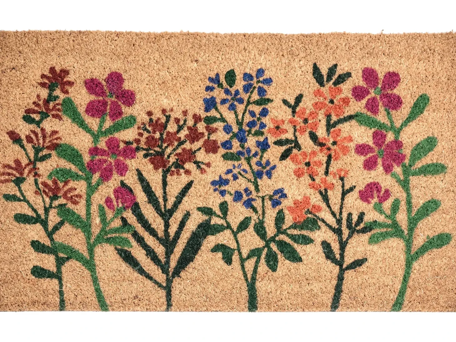 Dørmåtte TEKKONA Naturlig 50 x 80 cm Blomst Kokos