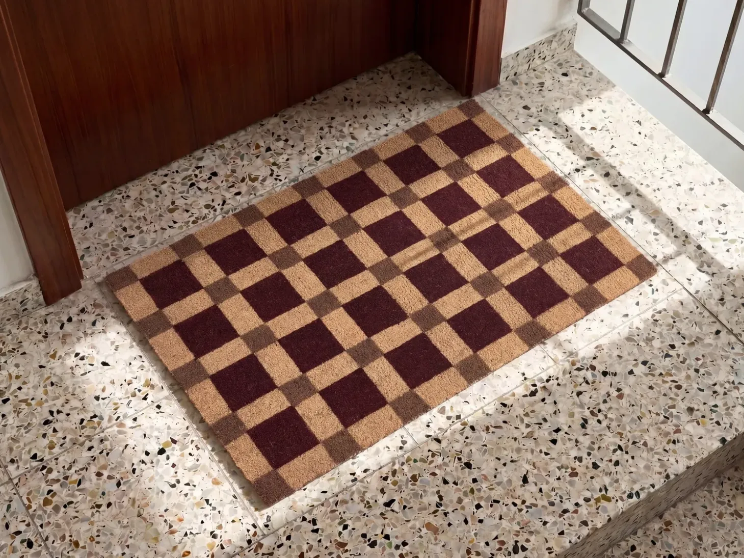 Dørmåtte VILLASIS Beige/brun 60 x 90 cm Kokos