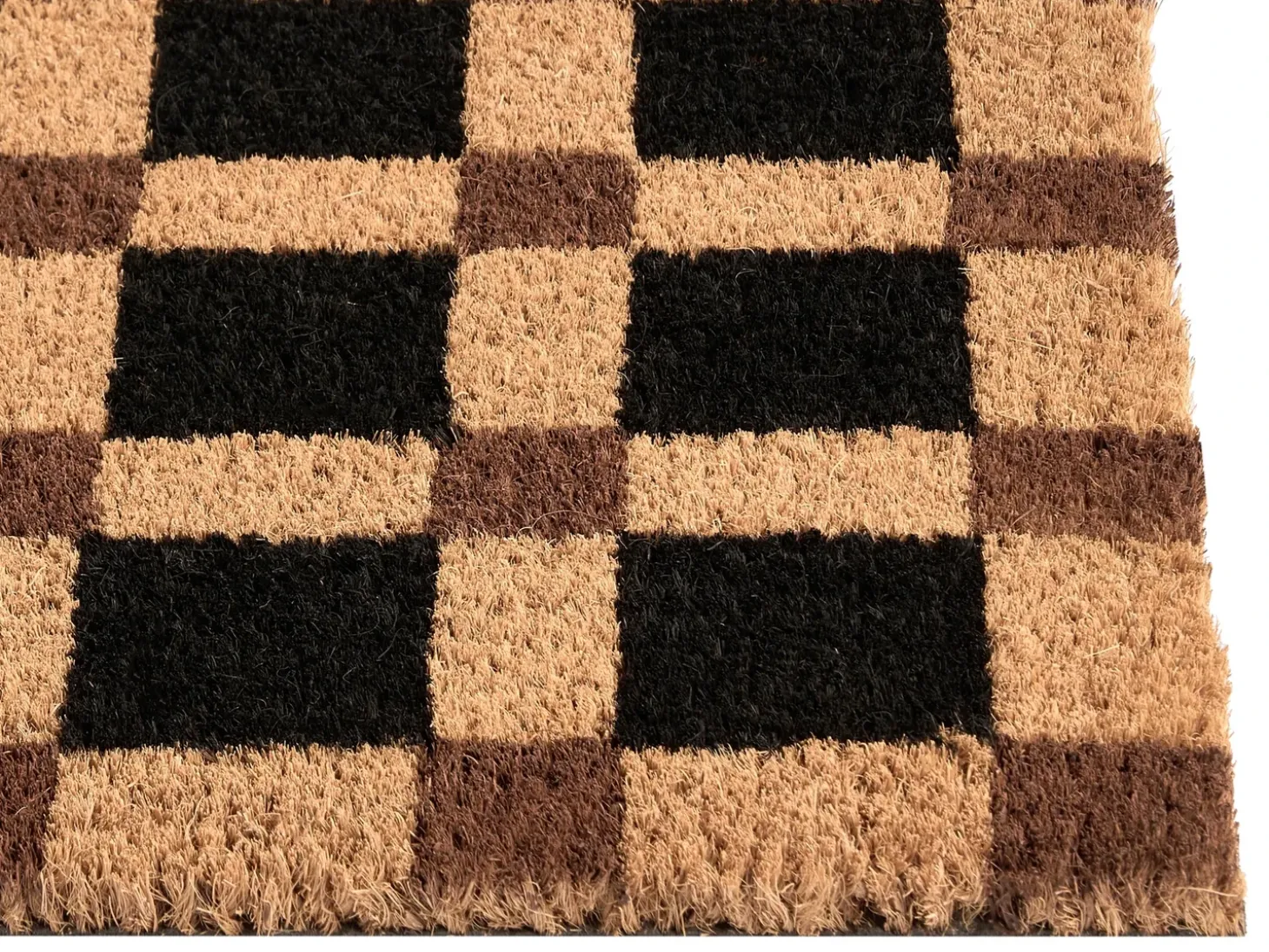 Dørmåtte VILLASIS Beige/sort 60 x 90 cm Kokos