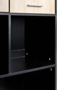 4-dørs bogreol ZEHNA Brun/sort