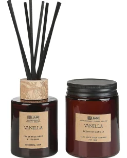 Duftlys med duftpinde DARK ELEGANCE 9 cm Brun