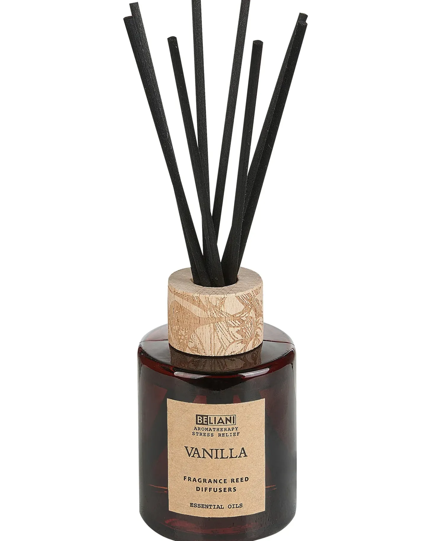 Duftlys med duftpinde DARK ELEGANCE 9 cm Brun