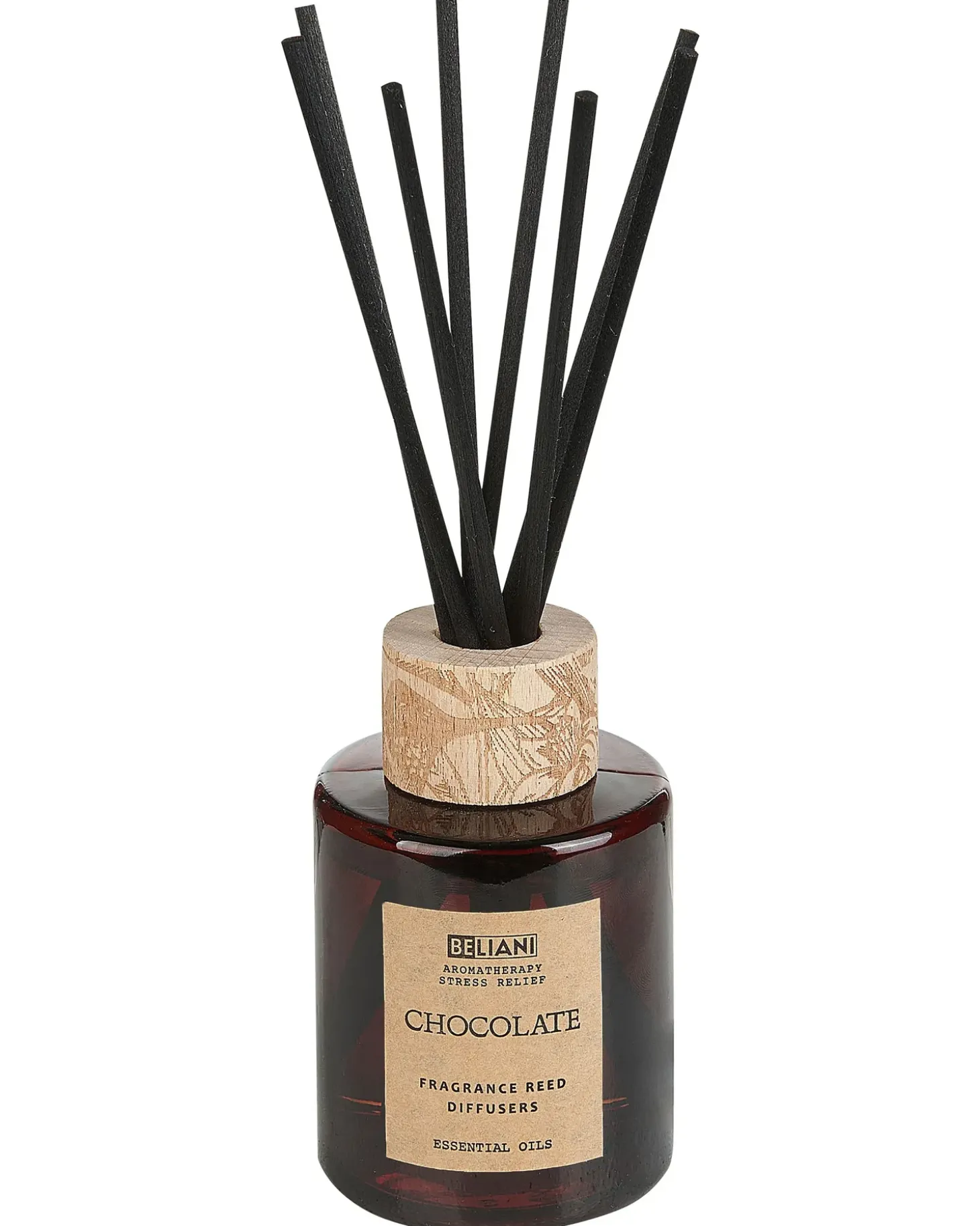 Duftlys med duftpinde DARK ELEGANCE 9 cm Brun