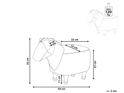 Dyrepuf HORSE Kunstlæder Lysebrun Hest