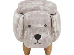 Dyrepuf med opbevaring DOGGY Velour Beige Hund