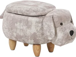 Dyrepuf med opbevaring DOGGY Velour Beige Hund