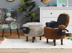 Dyrepuf med opbevaring SHEEP Grå Får