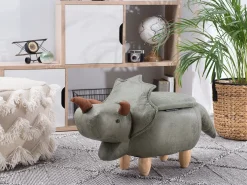 Dyrepuf med opbevaring TRICERATOPS Mørkegrøn Dinosaur