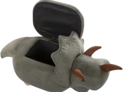 Dyrepuf med opbevaring TRICERATOPS Mørkegrøn Dinosaur