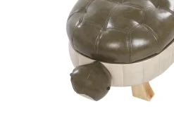 Dyrepuf TURTLE Kunstlæder Mørkegrøn Skildpadde