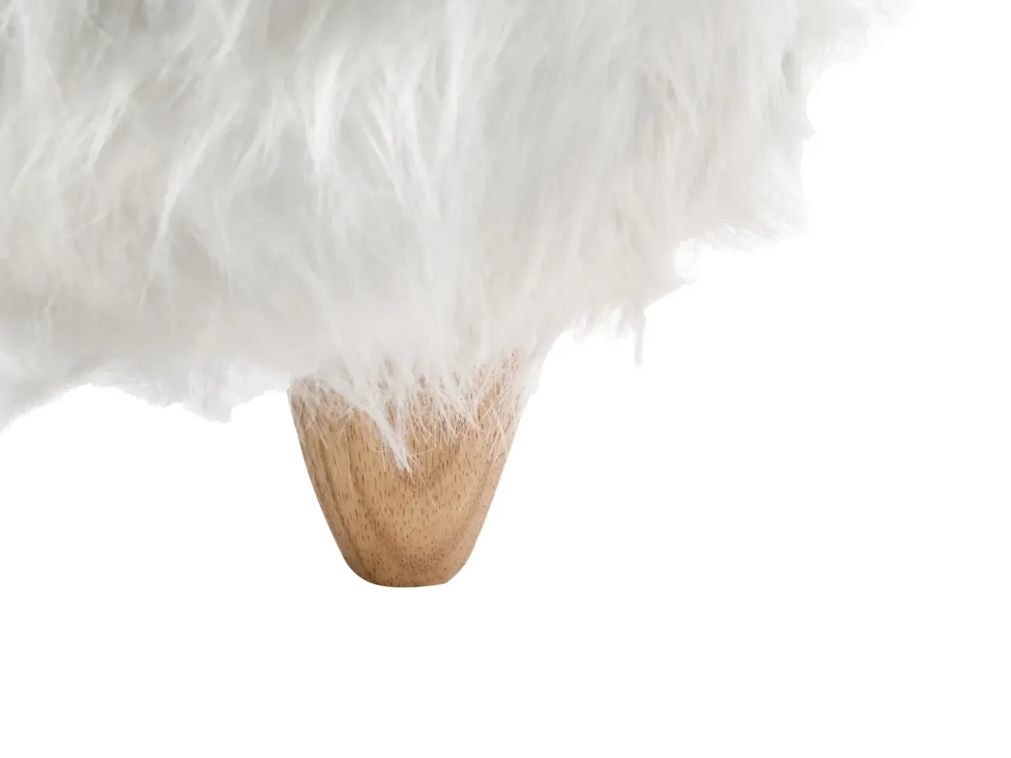 Dyrepuf WOOLLY Kunstig pels Hvid Næsehorn